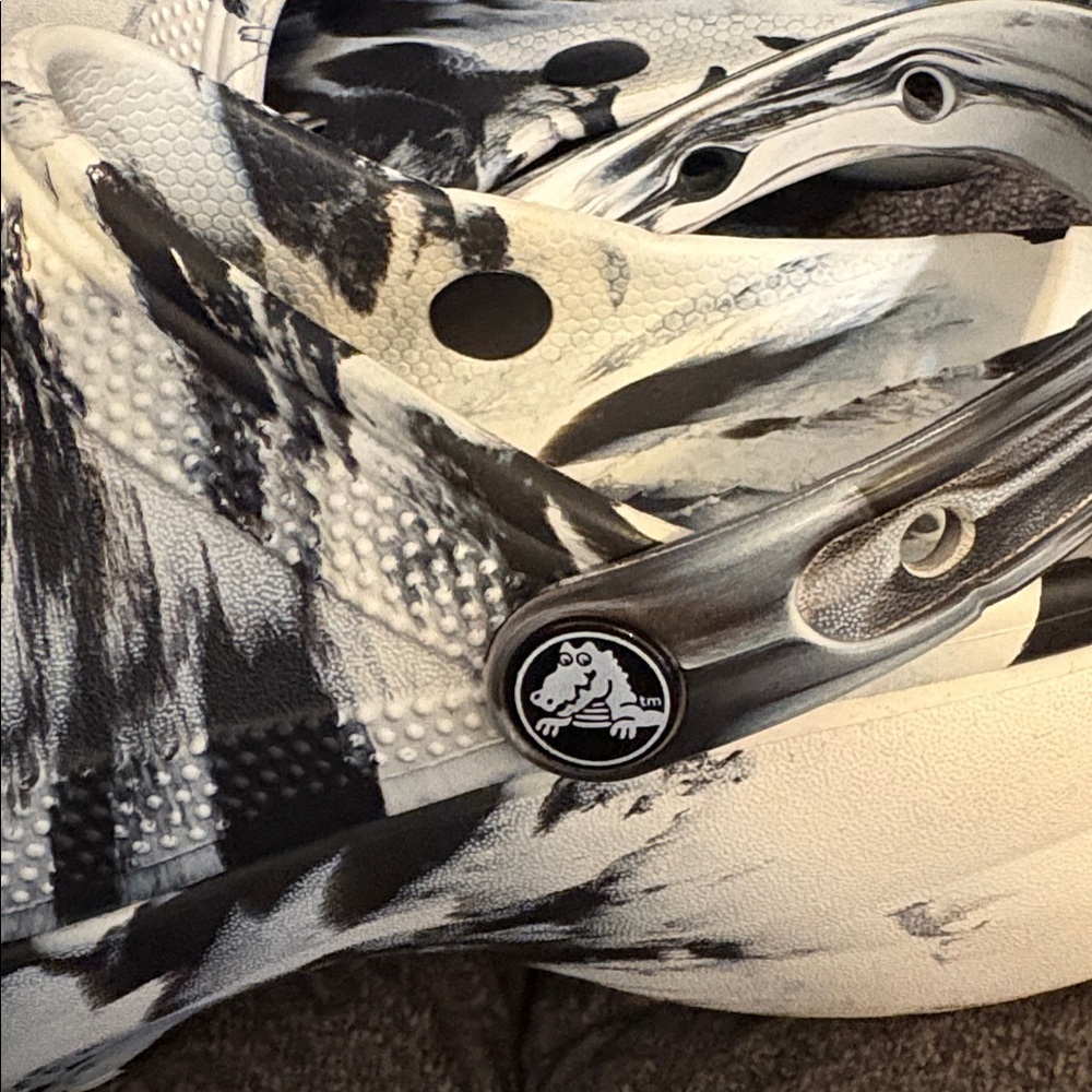 CROCS Monochrome Patterned Clogs - image 2